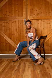 Quinn Tie Back Bustier - Desert Story