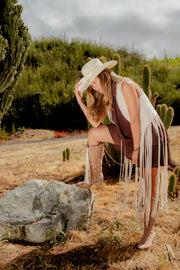 Drifter Ivory Fringe Vest