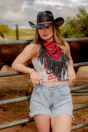Tannery Reworked Fringe Bandanas