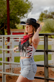 Tannery Reworked Fringe Bandanas
