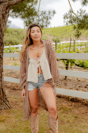 Mocha  Knit Duster