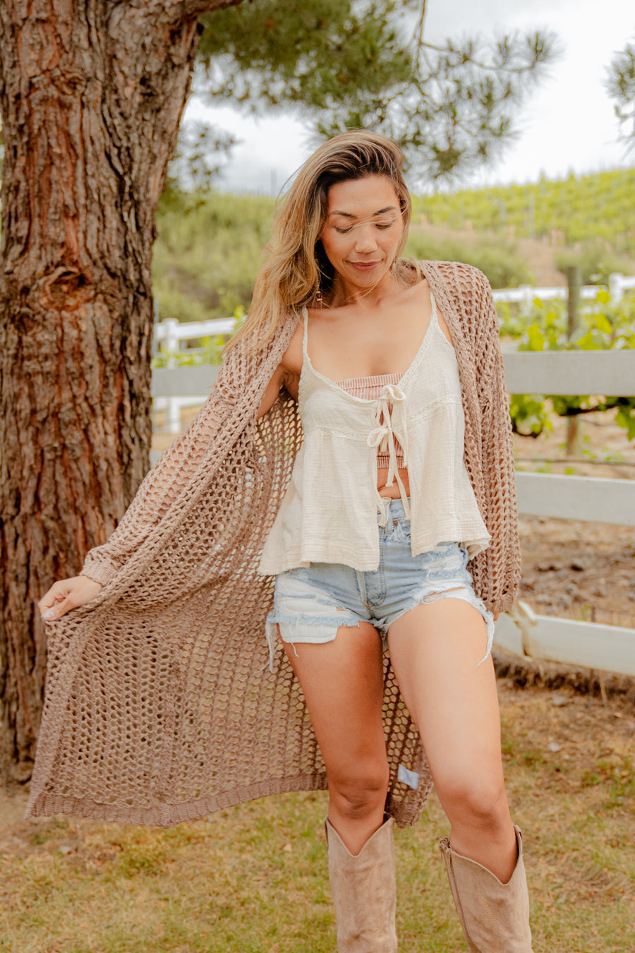 Mocha  Knit Duster