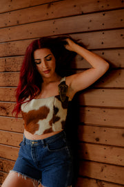 The Tannery  Cowhide Bustier