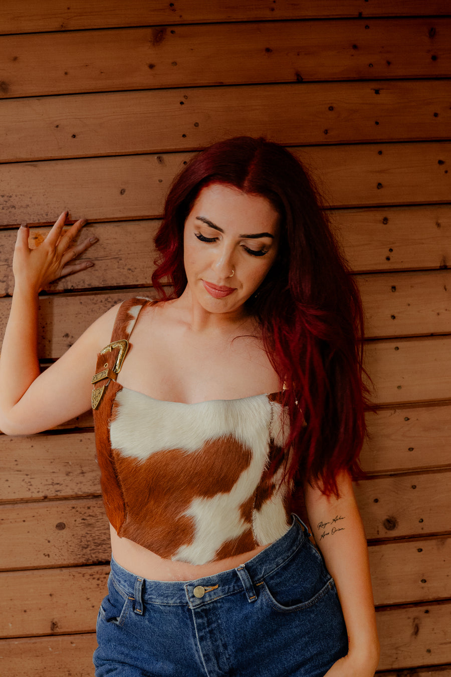 The Tannery  Cowhide Bustier