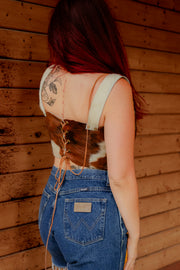 The Tannery  Cowhide Bustier