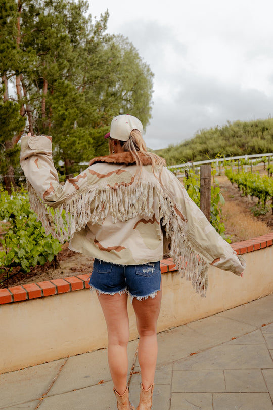 GARAGE FRINGE CAMO JACKETS