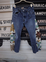 Vintage Quilted Panel Jeans