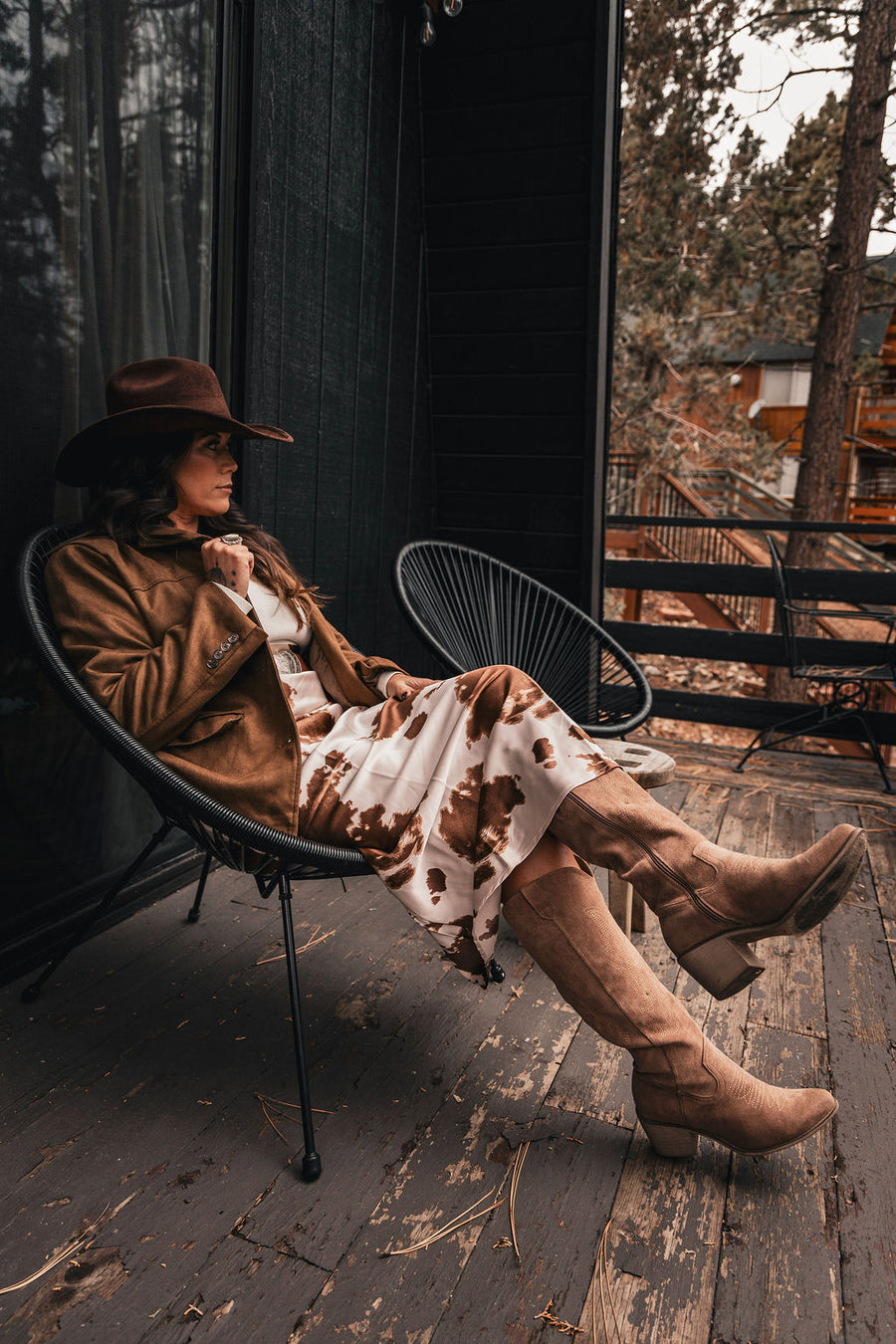 The Cami Cowhide Maxi Skirt