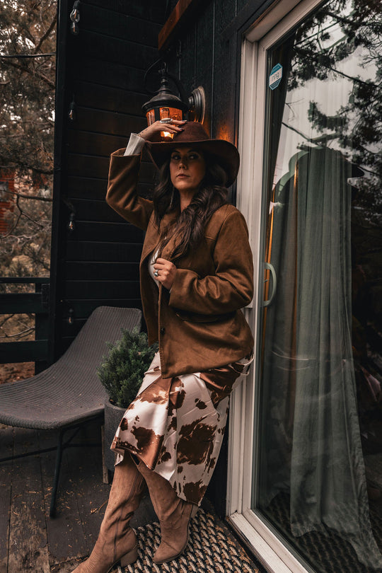 The Cami Cowhide Maxi Skirt