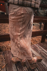 The Champaign Evenings Lace Maxi Skirt