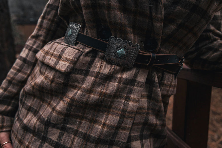 The Retro Leather Concho Belt