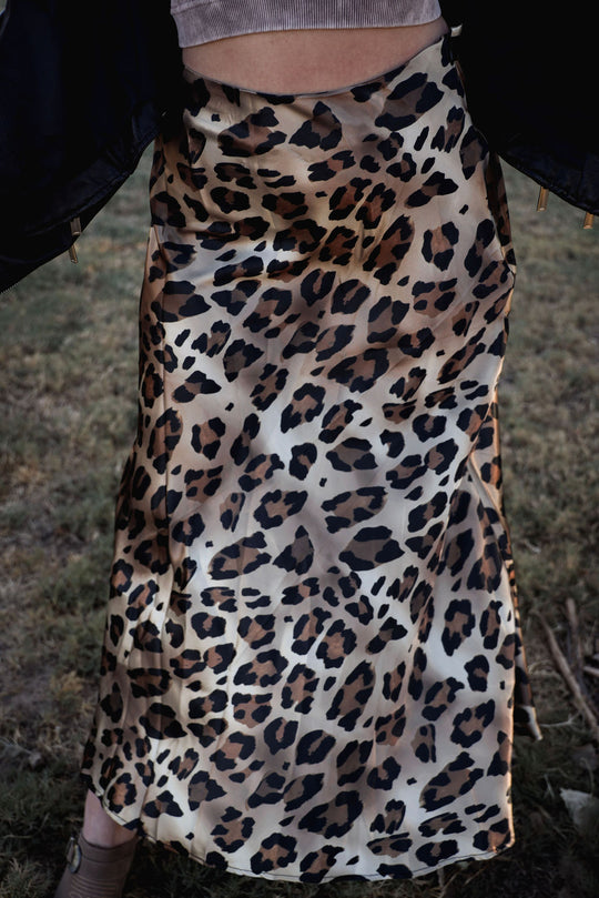 Let's Get Wild Leopard Maxi Skirt