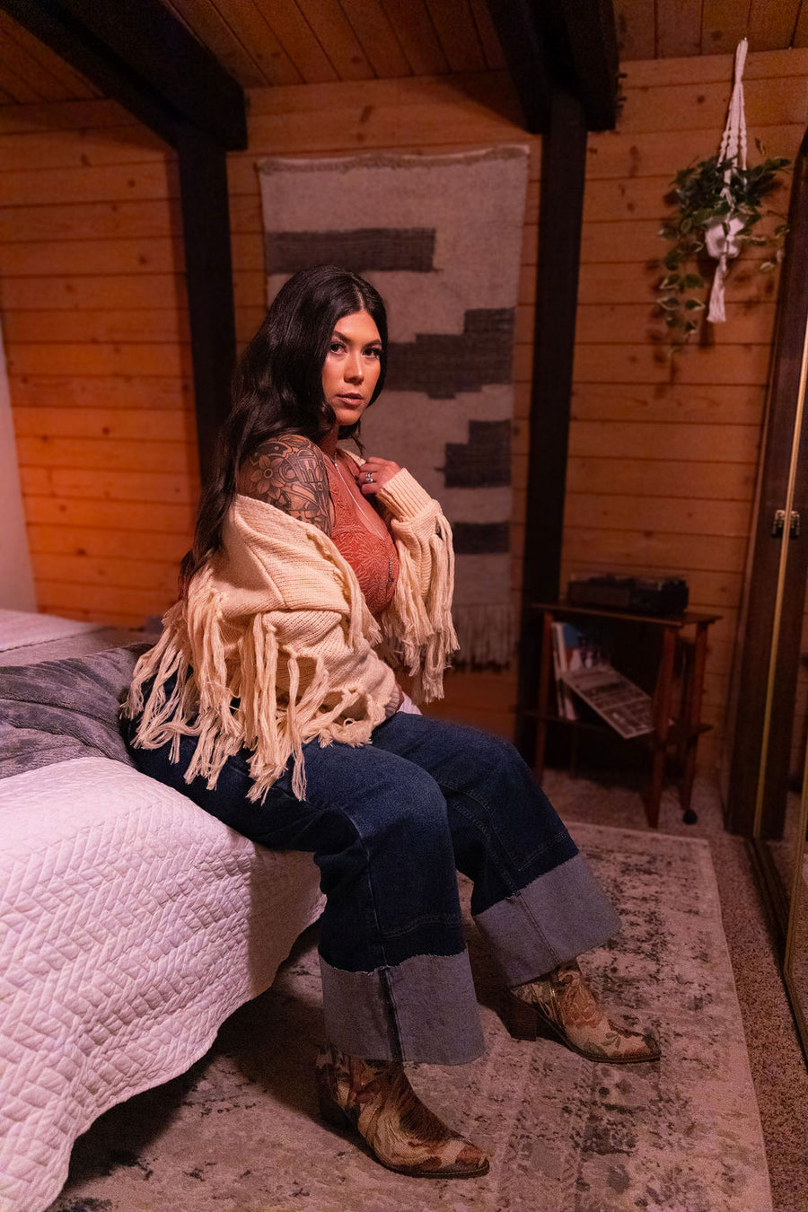 Moody Fringe Cardigan