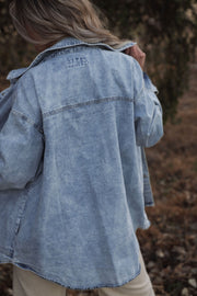 Dylan Denim Oversized Button Down Shirt