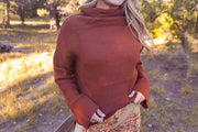 Destiny Knit Sweater- Rusty Copper