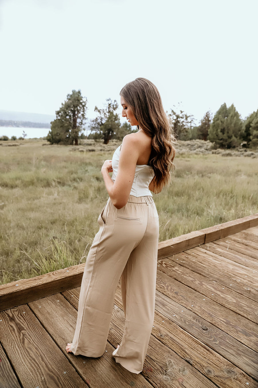 TARA TROUSERS- TAUPE