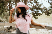 SOFT & SWEET  SWEATER VEST - BABY PINK