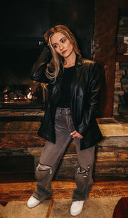 Lizzy Leather Blazer