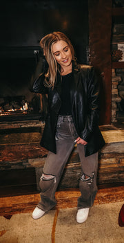 Lizzy Leather Blazer