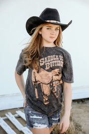 SADDLE UP BUTTERCUP BF TEE